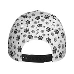 Grey Animal Paw Pattern Print Baseball Cap
