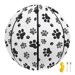 Grey Animal Paw Pattern Print Basketball