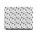Grey Animal Paw Pattern Print Bifold Wallet