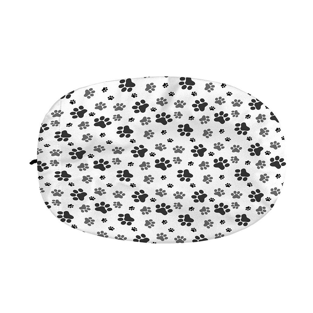 Grey Animal Paw Pattern Print Car Side Mirror Covers