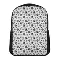 Grey Animal Paw Pattern Print Casual Backpack