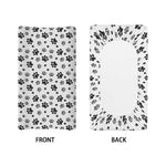 Grey Animal Paw Pattern Print Changing Pad Cover