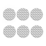 Grey Animal Paw Pattern Print Coaster Set