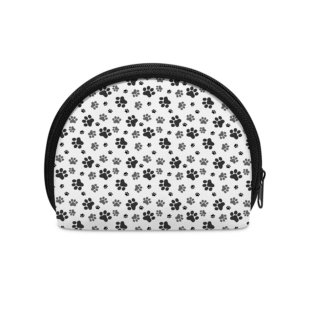 Grey Animal Paw Pattern Print Coin Purse