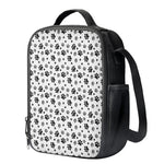 Grey Animal Paw Pattern Print Crossbody Lunch Bag