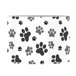 Grey Animal Paw Pattern Print Drum Lamp Shade
