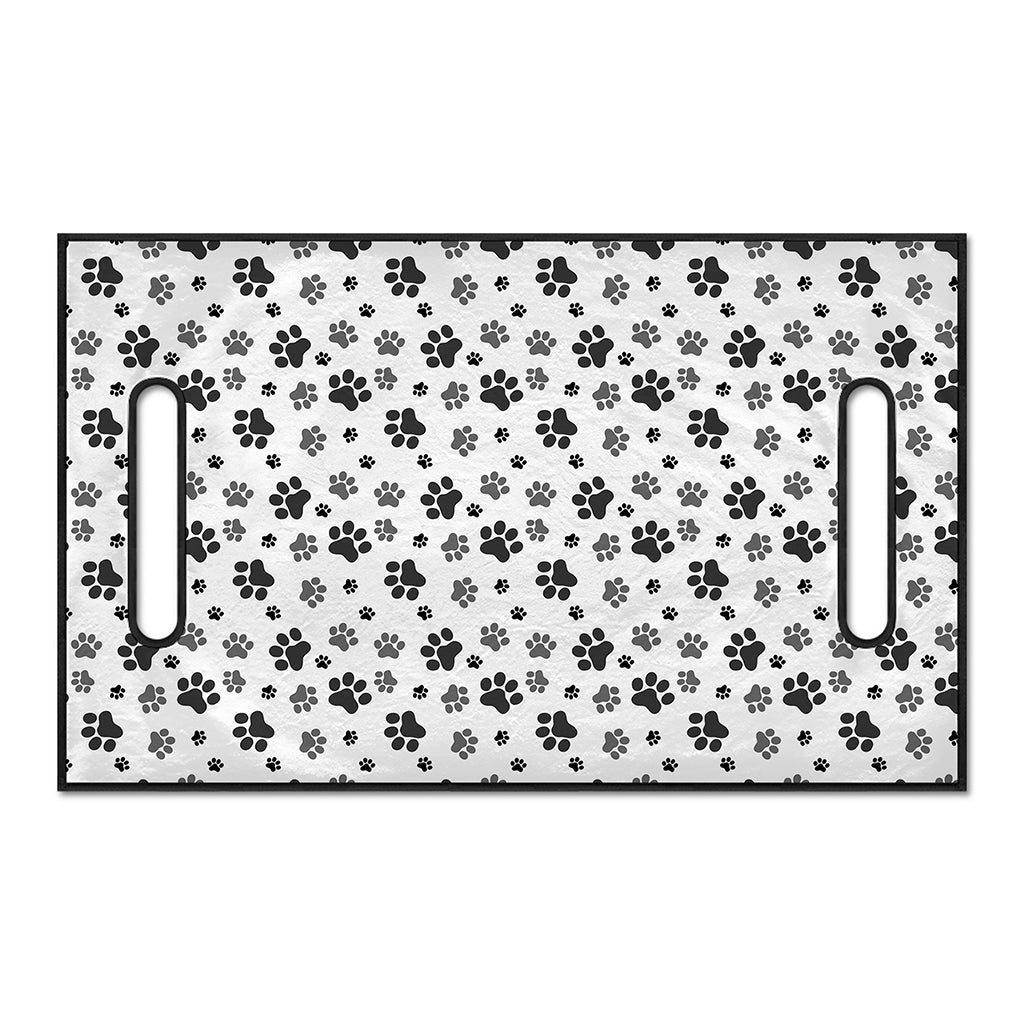 Grey Animal Paw Pattern Print Golf Cart Seat Cover