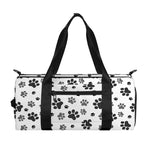 Grey Animal Paw Pattern Print Gym Bag