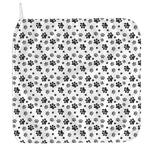 Grey Animal Paw Pattern Print Hand Towel
