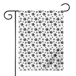 Grey Animal Paw Pattern Print House Flag