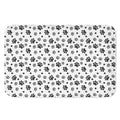 Grey Animal Paw Pattern Print Indoor Door Mat