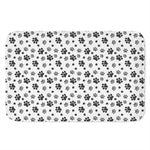 Grey Animal Paw Pattern Print Indoor Door Mat