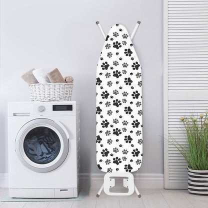 Grey Animal Paw Pattern Print Ironing Board Cover