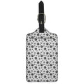 Grey Animal Paw Pattern Print Luggage Tag