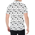 Grey Animal Paw Pattern Print Men's Shirt