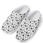 Grey Animal Paw Pattern Print Mesh Casual Shoes