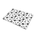 Grey Animal Paw Pattern Print Pet Cooling Mat Cover