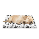 Grey Animal Paw Pattern Print Pet Cooling Mat Cover