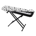 Grey Animal Paw Pattern Print Piano Keyboard Cover
