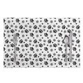 Grey Animal Paw Pattern Print Placemat
