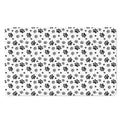 Grey Animal Paw Pattern Print Polyester Doormat