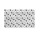 Grey Animal Paw Pattern Print Polyester Flag