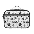 Grey Animal Paw Pattern Print Portable Lunch Bag