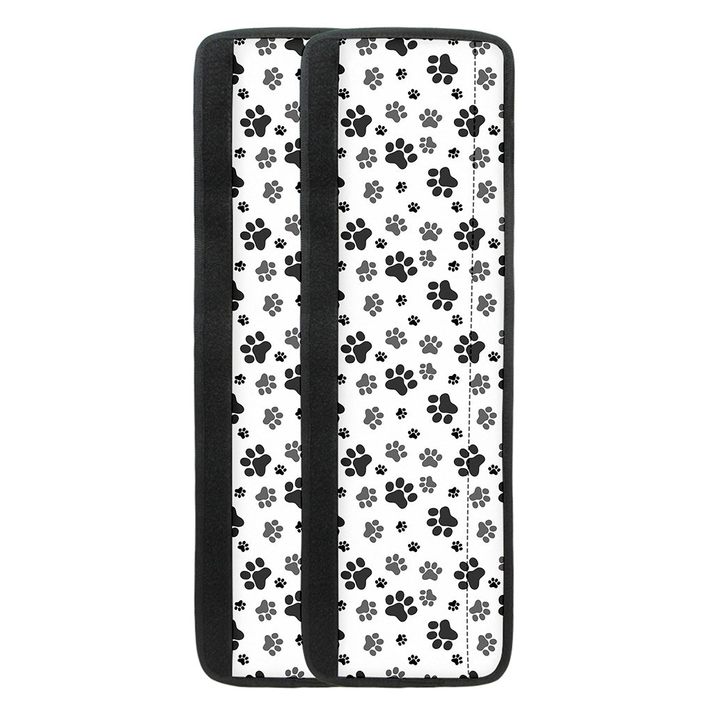 Grey Animal Paw Pattern Print Refrigerator Handle Covers
