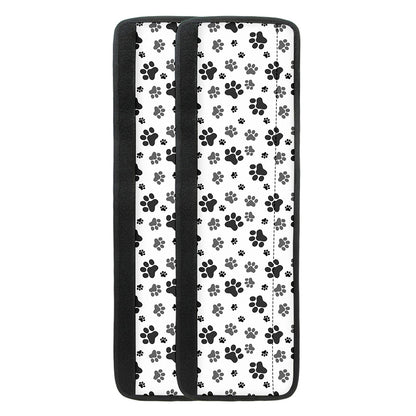 Grey Animal Paw Pattern Print Refrigerator Handle Covers