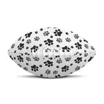Grey Animal Paw Pattern Print Rugby Ball