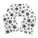 Grey Animal Paw Pattern Print Scarf