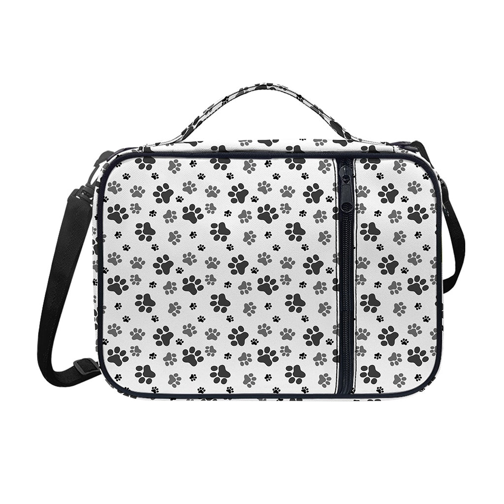 Grey Animal Paw Pattern Print Shoulder Strap Bible Bag