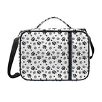 Grey Animal Paw Pattern Print Shoulder Strap Bible Bag