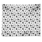 Grey Animal Paw Pattern Print Tapestry