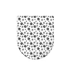 Grey Animal Paw Pattern Print Toilet Lid Cover