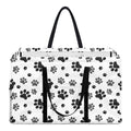 Grey Animal Paw Pattern Print Utility Tote Bag