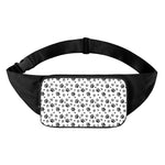 Grey Animal Paw Pattern Print Waist Bag