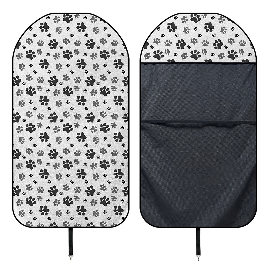 Grey Animal Paw Pattern Print Waterproof Car Seat Cover