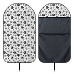Grey Animal Paw Pattern Print Waterproof Car Seat Cover
