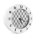 Grey Argyle Pattern Print Alarm Clock