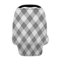 Grey Argyle Pattern Print Baby Seat Cover
