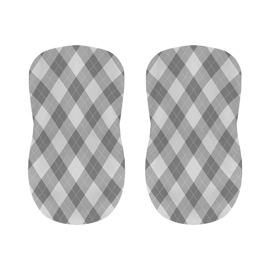 Grey Argyle Pattern Print Bar Stool Covers