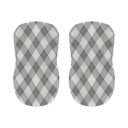 Grey Argyle Pattern Print Bar Stool Covers