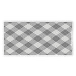 Grey Argyle Pattern Print Beach Towel