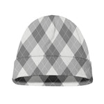 Grey Argyle Pattern Print Beanie
