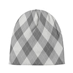 Grey Argyle Pattern Print Beanie