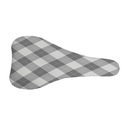 Grey Argyle Pattern Print Bicycle Seat Cover