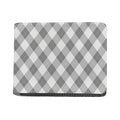 Grey Argyle Pattern Print Bifold Wallet