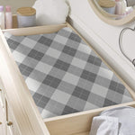 Grey Argyle Pattern Print Changing Pad Cover