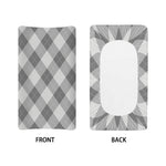 Grey Argyle Pattern Print Changing Pad Cover